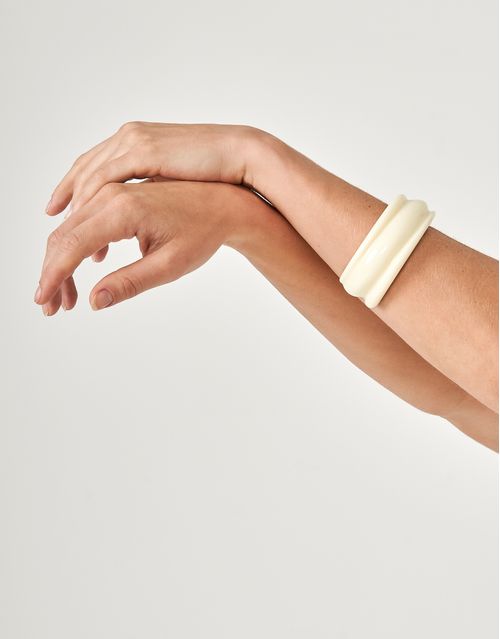 Bracelete Gem Resina - Marfim