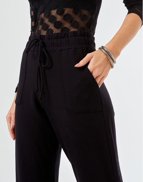 Calça Jogger Detalhe Amarração - Preto