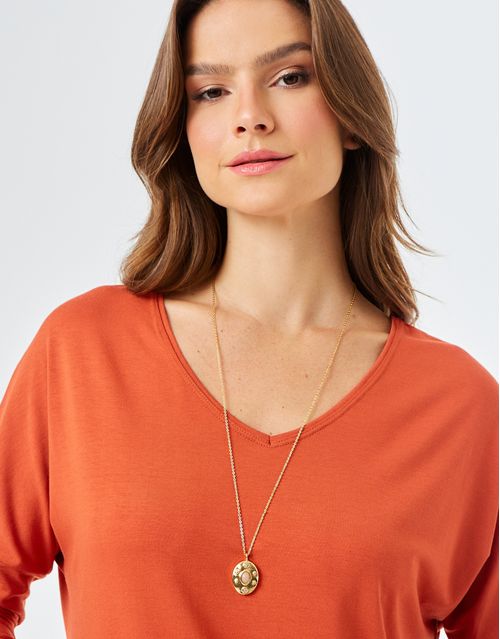 Colar Longo Beatrice - Dourado