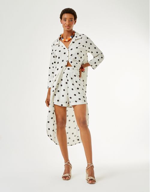 Short Poá Linen - Off White
