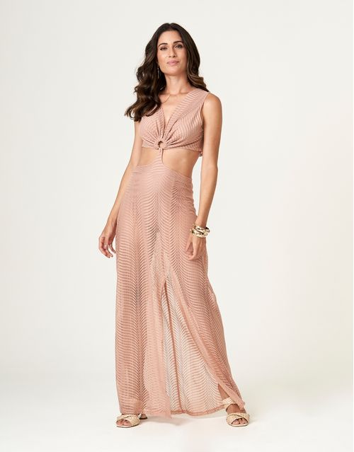 Vestido Cintura Vazada - Rose