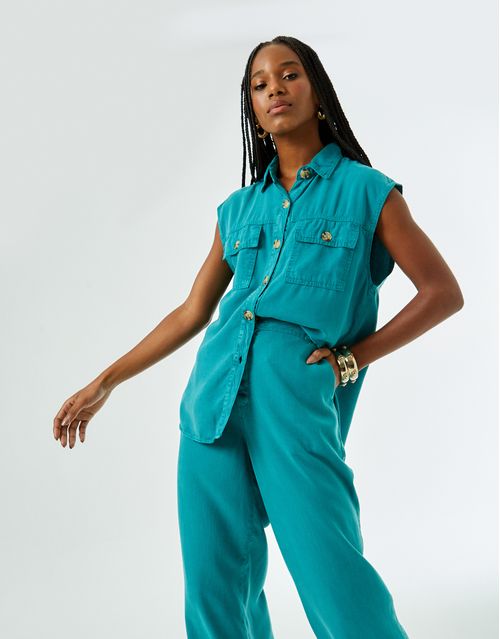 Camisa Bolsos Stone - Deep Lake