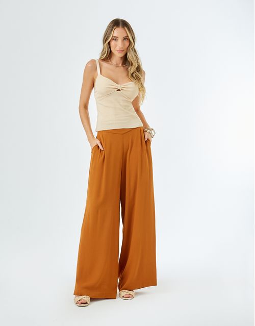 Blusa Tricot Busto No - Areia