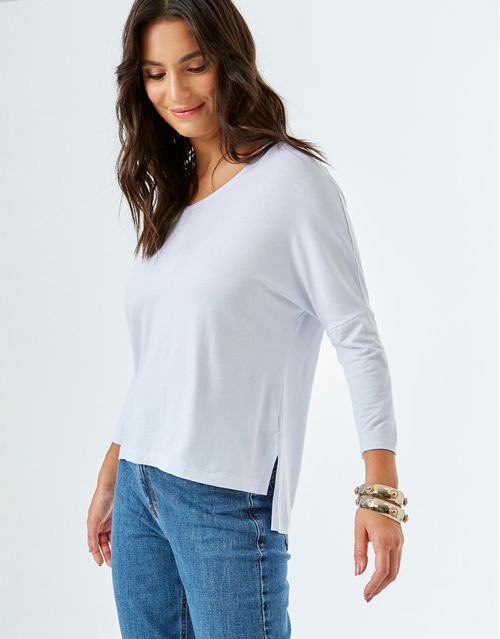 Blusa Manga 7/8 Basic - Branco