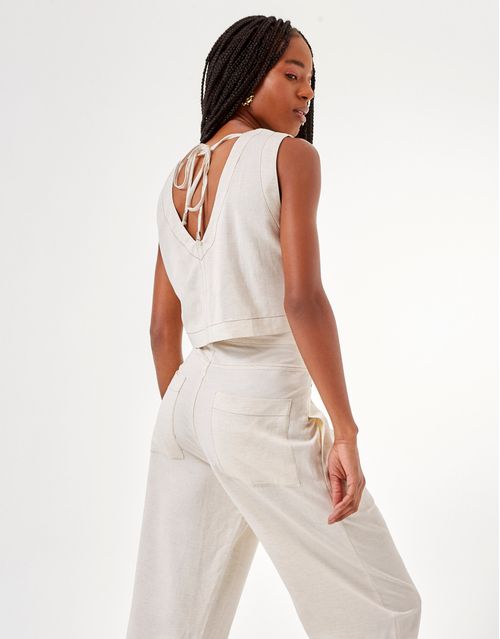 Blusa Recorte - Natural