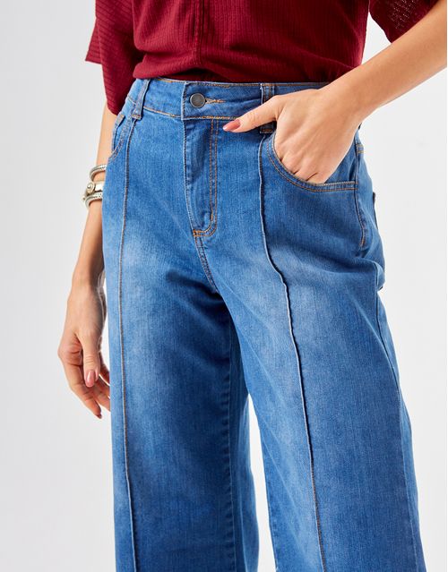 Calça Cropped Jeans Vivo - Denim Medio