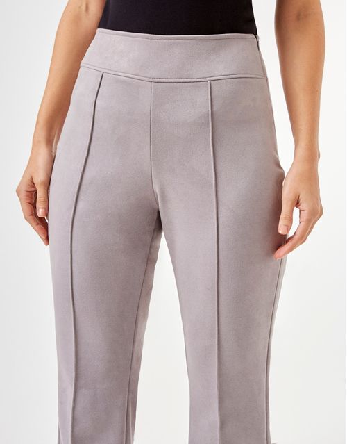 Calça Flare Suede - Cinza