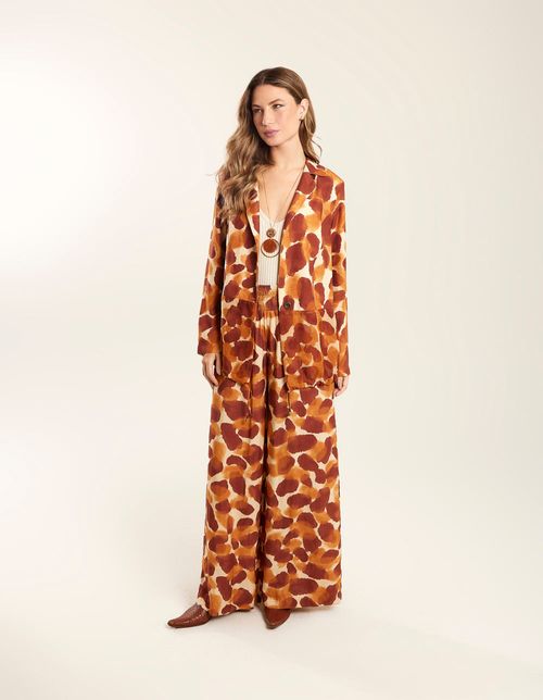 Blazer Estampado Anita - Areia