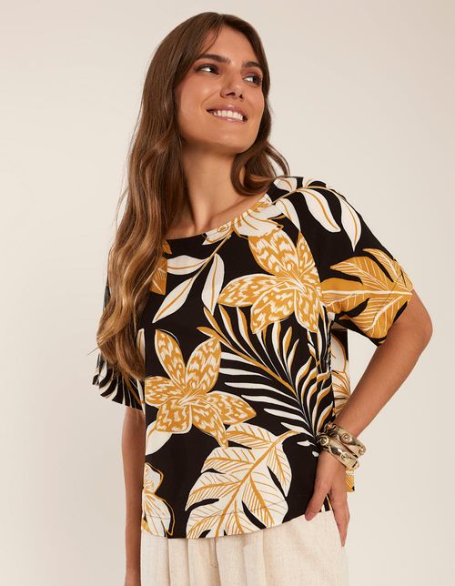 Blusa Estampada Lille - Preto