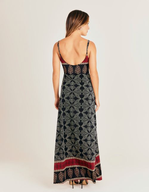 Vestido Malva Longo - Preto