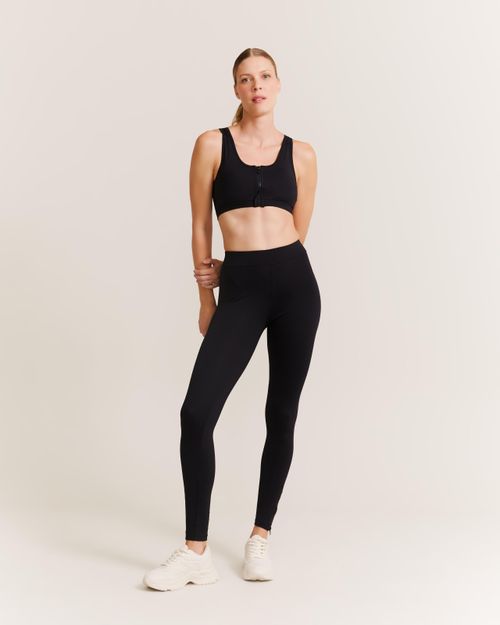 Top Fit Detalhe Zíper - Preto