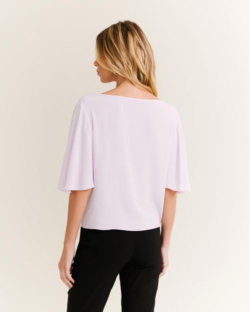 Blusa Detalhe Nó Frente - Lilas