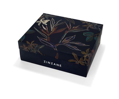 Caixa de Presente Estampada Isadora - Azul Marinho