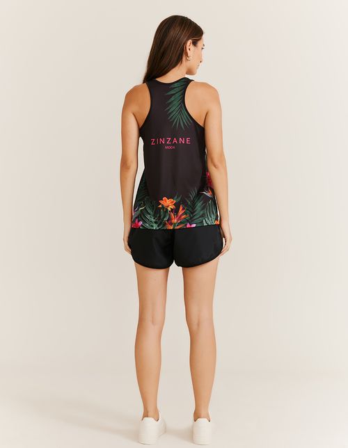 Regata Zinzane Color Estampada - Preto