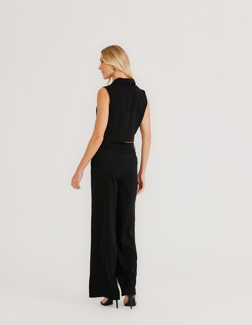 Calça Reta Alfaiataria - Preto