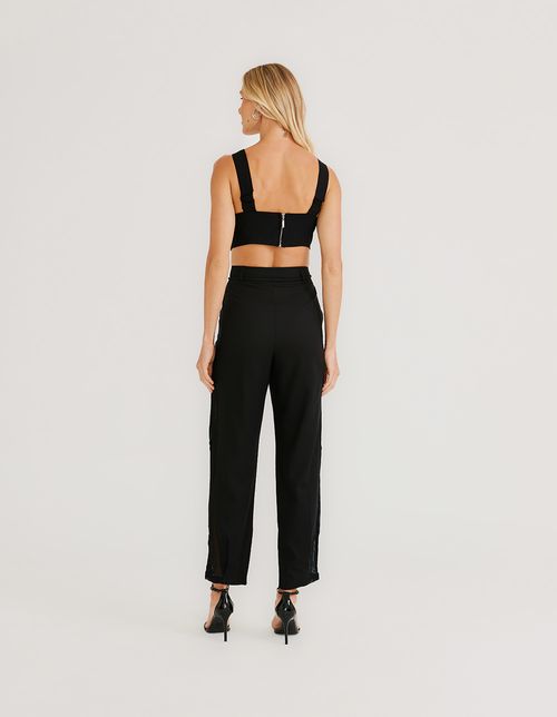Calça Detalhe Laise - Preto