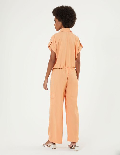 Calça Cargo Botões - Coral