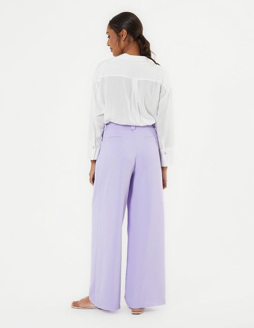 Calça Alfaiataria Pregas - Lilas