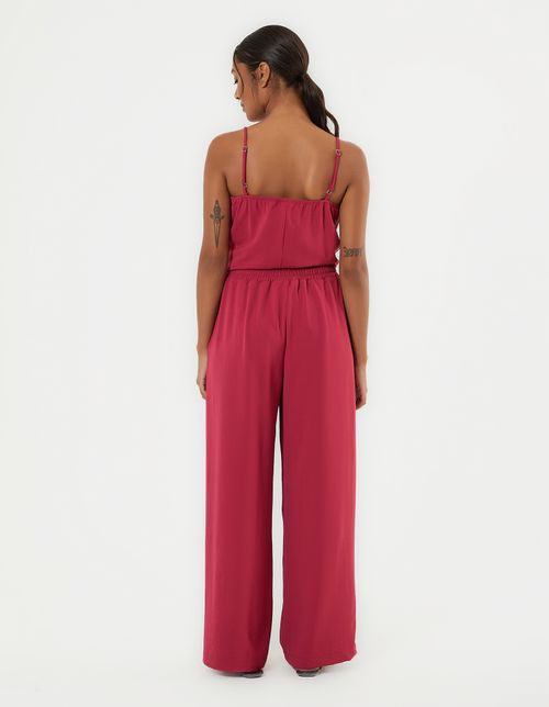 Calça Reta Cós Elástico - Pitaya