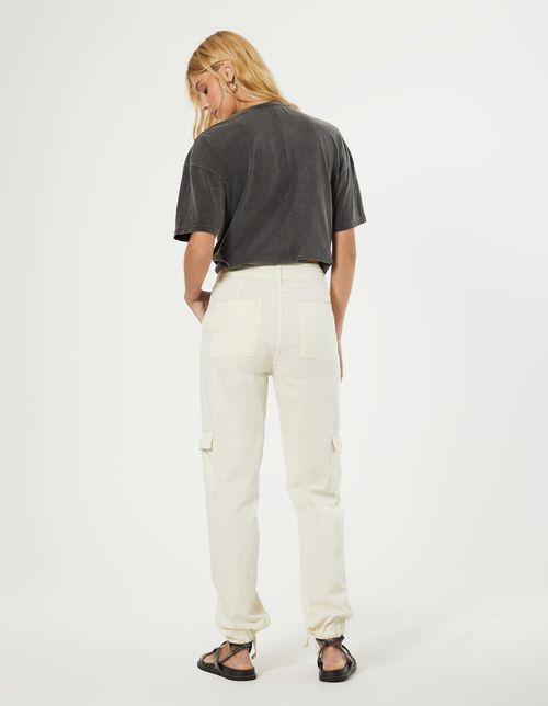 Calça Cargo Sarja Com Regulador - Areia
