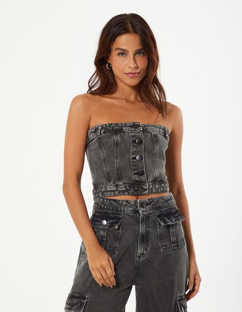 Top Corset Black Jeans - Black Jeans