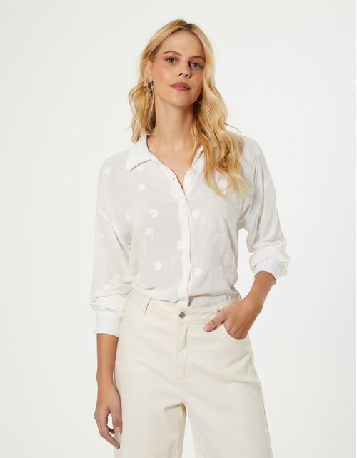 Camisa Bordada Jolly - Off White