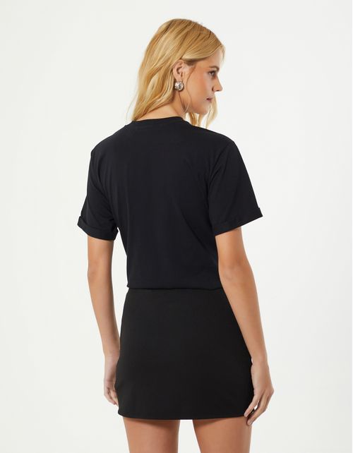 Mini Saia Crepe - Preto