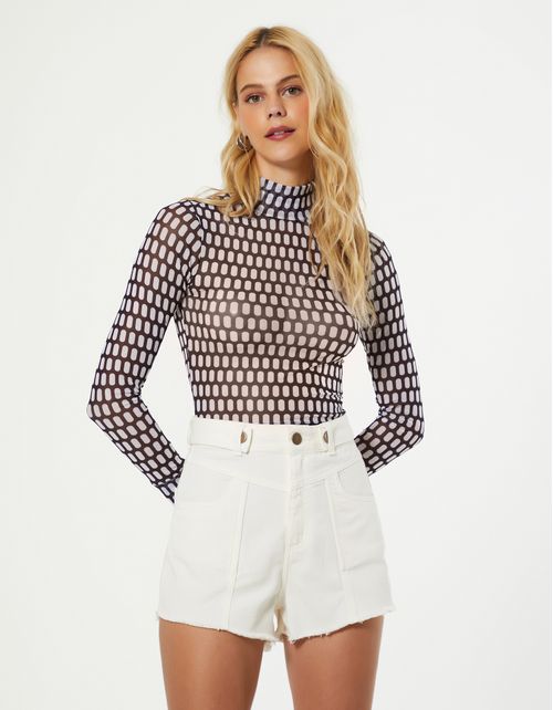 Short Sarja Cos Botões - Off White