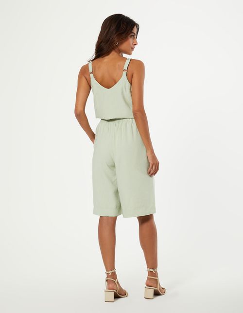 Bermuda Pala Geometrica Twill - Verde Amsterda