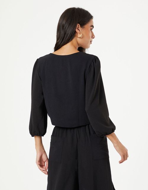 Blusa Amarração Frente - Preto