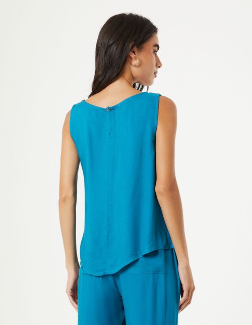 Blusa Alça Botões - Blue Ocean
