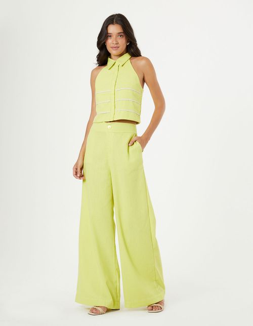 Calça Alfaiataria Pantalona - Lima