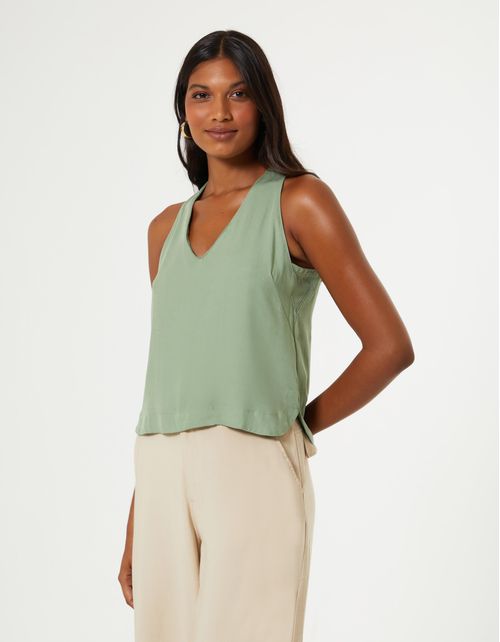 Regata Twill Recorte - Verde Amsterda