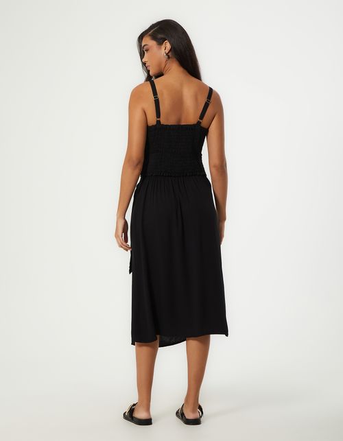 Saia Midi Twill - Preto