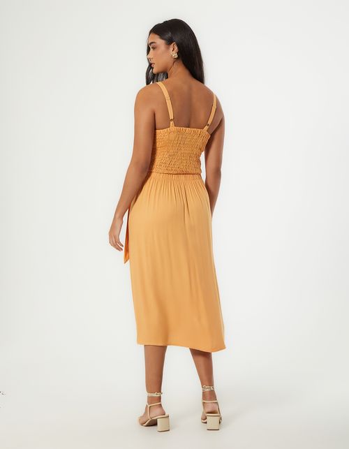 Saia Midi Twill - Laranja