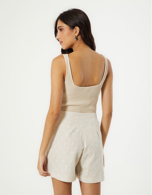 Short Linho Poa - Areia