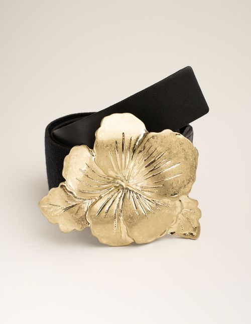 Cinto Elástico Flor - Preto