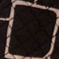 Casaco Matelasse Estampado Geométrico - Preto