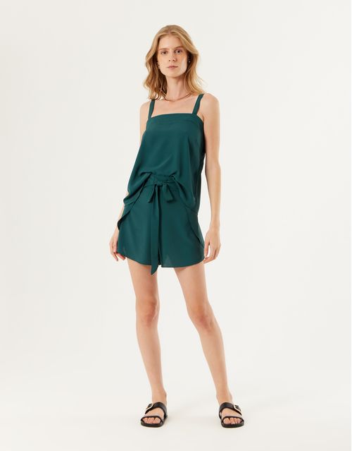 Short Amplo Amarração - Verde Garrafa