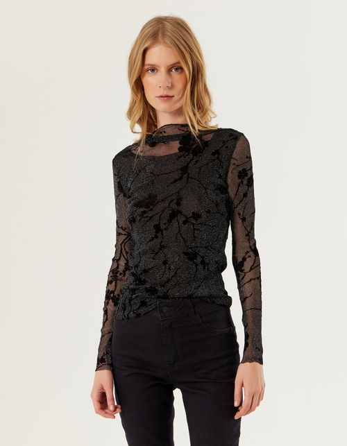 Blusa Tricot Segunda Pele - Preto