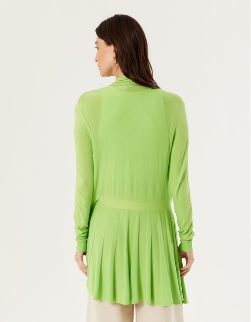 Casaco Tricot Alongado - Verde