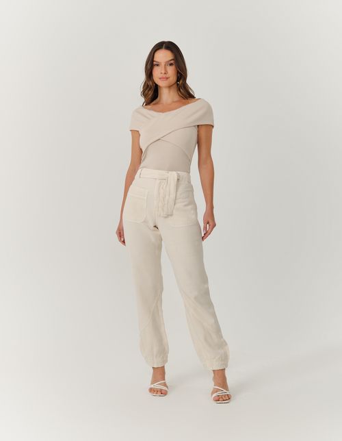 Blusa Detalhe Cruzado - Areia