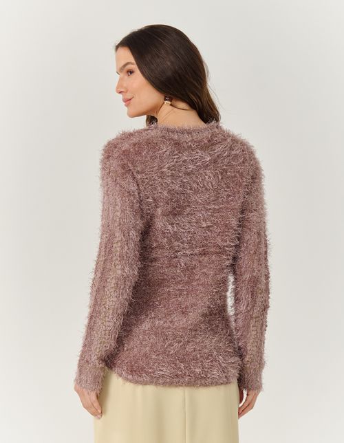 Blusa Tricot Angora - Chocolate