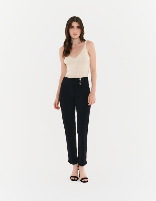 Calça Detalhe Botões Cos - Preto