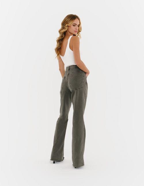 Calça Sarja Color Flare - Verde