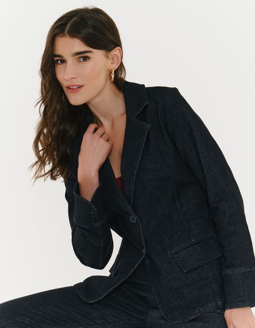 Blazer Black Bolso Frontal - Black Jeans