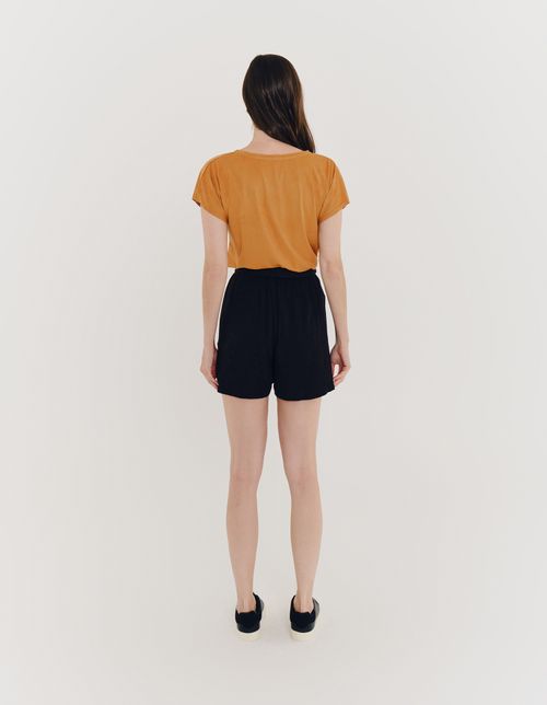 Short Jacquard Faixa - Preto