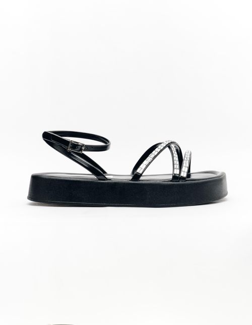 Flatform Multi Tiras Espelhadas - Preto