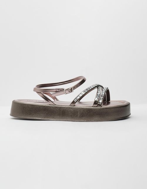 Flatform Multi Tiras Espelhadas - Prata Velho