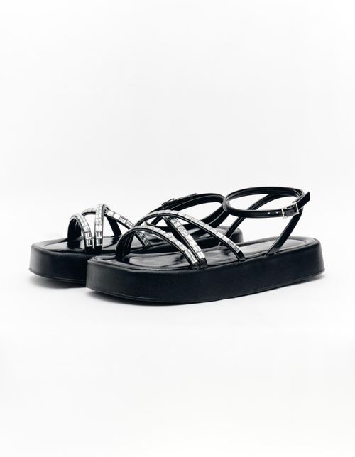 Flatform Multi Tiras Espelhadas - Preto